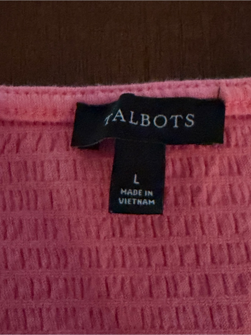 Talbots Hot Pink Button-Front Tie-Hem Blouse - Picture 6 of 7